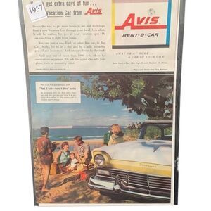 Vintage 1957 Avis Rent it Here Leave it Here Service Ad Advertisement